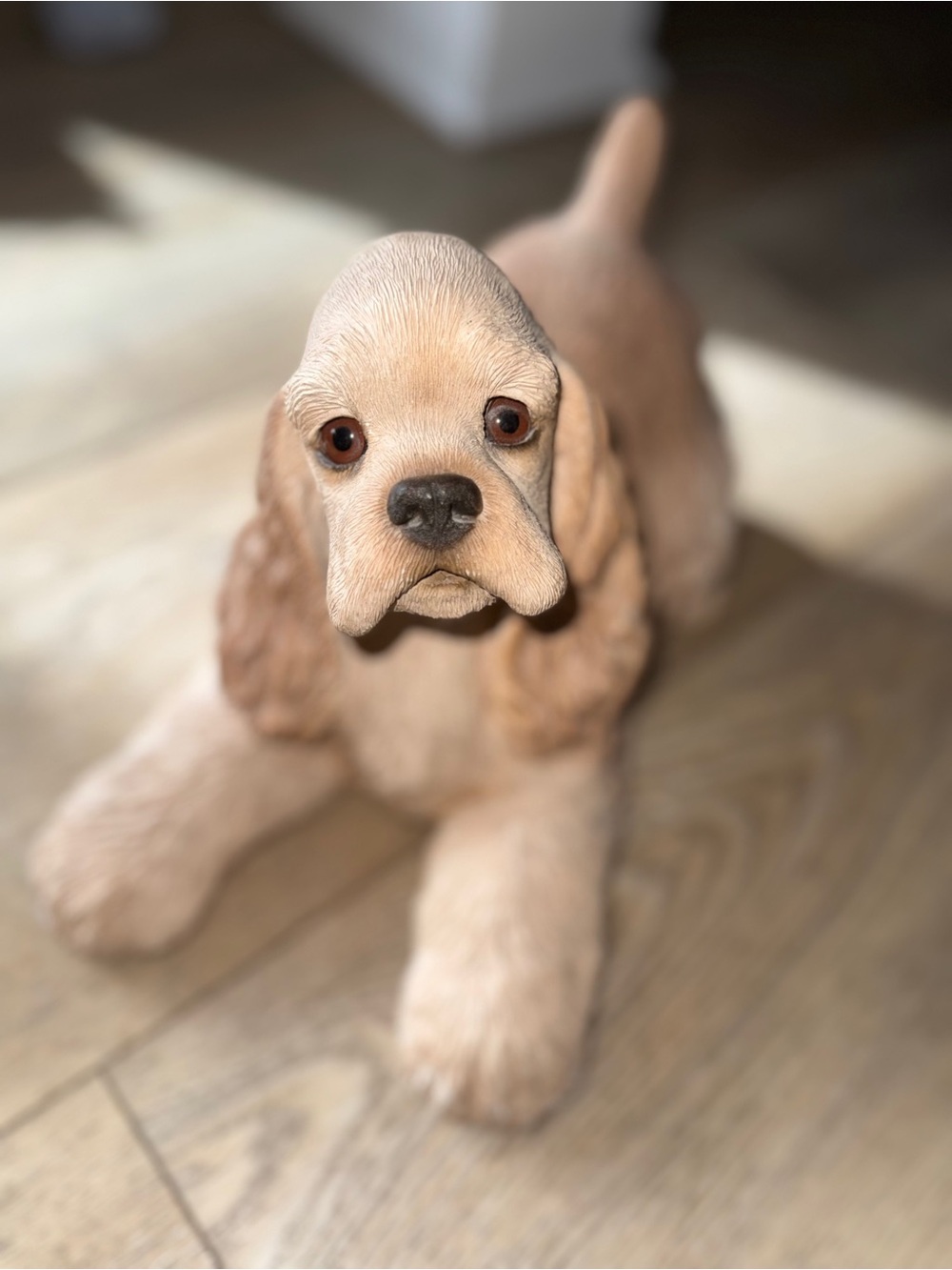 VINTAGE Sandicast Sandra Bure Cocker Spaniel Sculpture | SIGNED, heavy